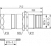 Приборный штепсельный разъём, М 23 RJ45 /корпуса с разгрузкой от натяжения,крепление центральным винтом 7.R52.4080.00